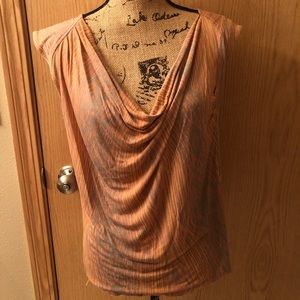 2/13$ Adorable grey orange zebra top